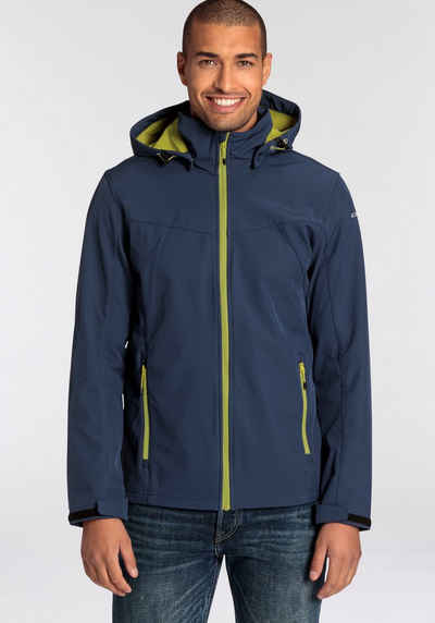 Icepeak Softshelljacke H SOFTSHELLJACKE BRIMFIELD mit dezenten Logoschriftzügen