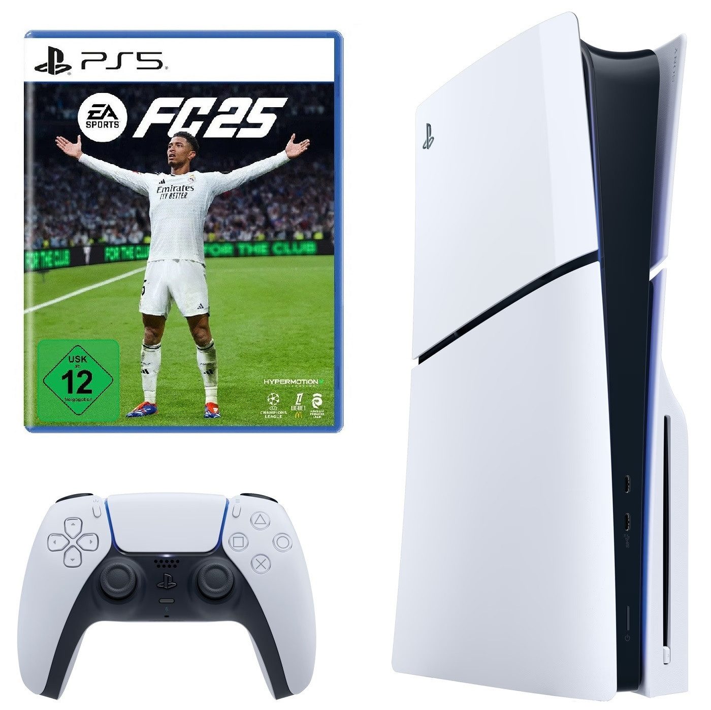 Playstation PlayStation 5 Slim Konsole + EA SPORTS FC 25 Bundle Set 1TB (Bundle), Gaming Console mit Disk Laufwerk