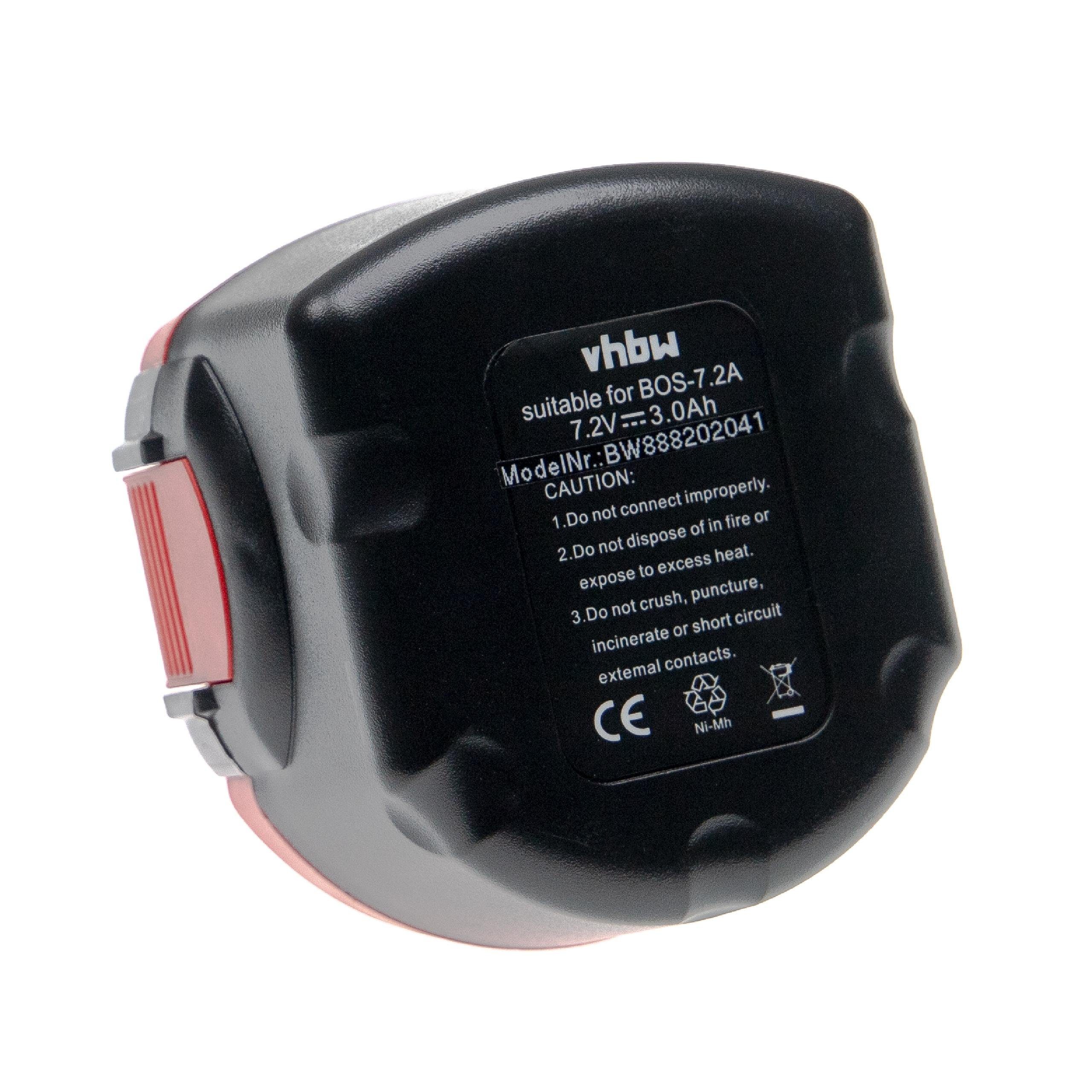 vhbw 607 Akku 437, Bosch 335 für 607 335 2 2 3000 2607335437, mAh Ersatz 587, B-8308,