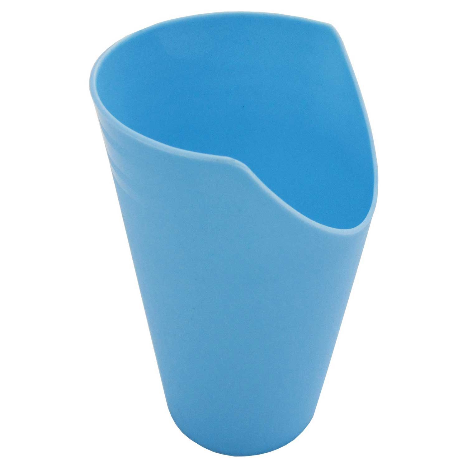 Sundo Homecare GmbH Becher SUNDO Trinkbecher mit Nasenausschnitt Blau 250 ml, 1-tlg., Kunststoff, Händlerquelle nennt konkret Polypropylen (PP), aber nicht offiziell durch den Hersteller bestätigt., Nasenausschnitt, Trinken ohne starkes Zurücklegen des Ko
