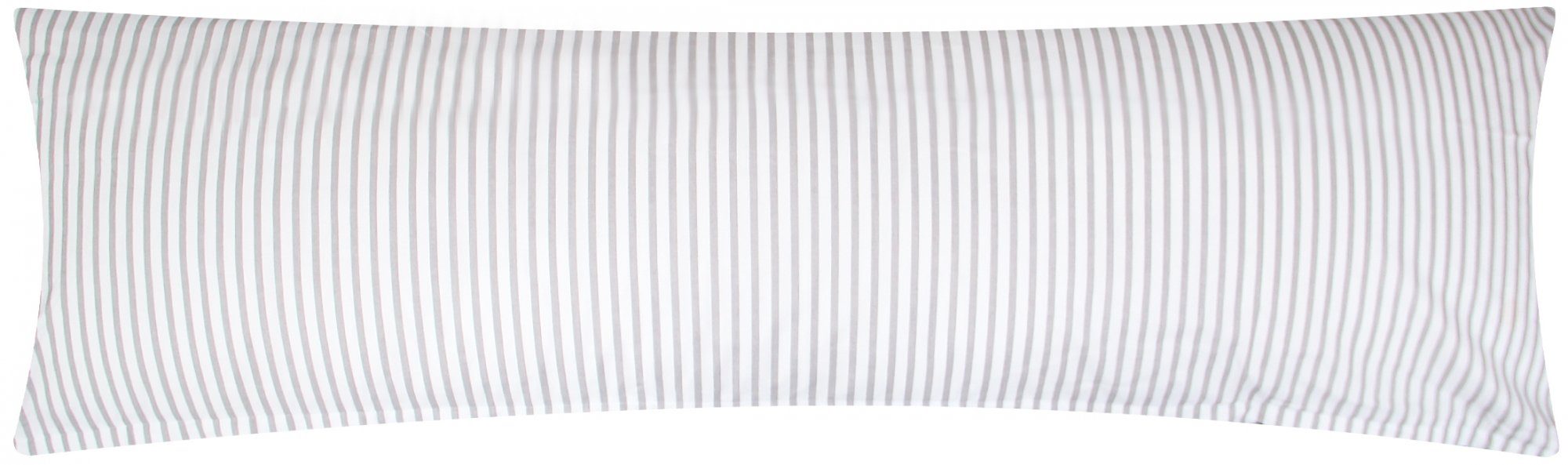 Heubergshop Seitenschläferkissenbezug, (1 Stück), 40x145cm Grau Weiß gestri günstig online kaufen