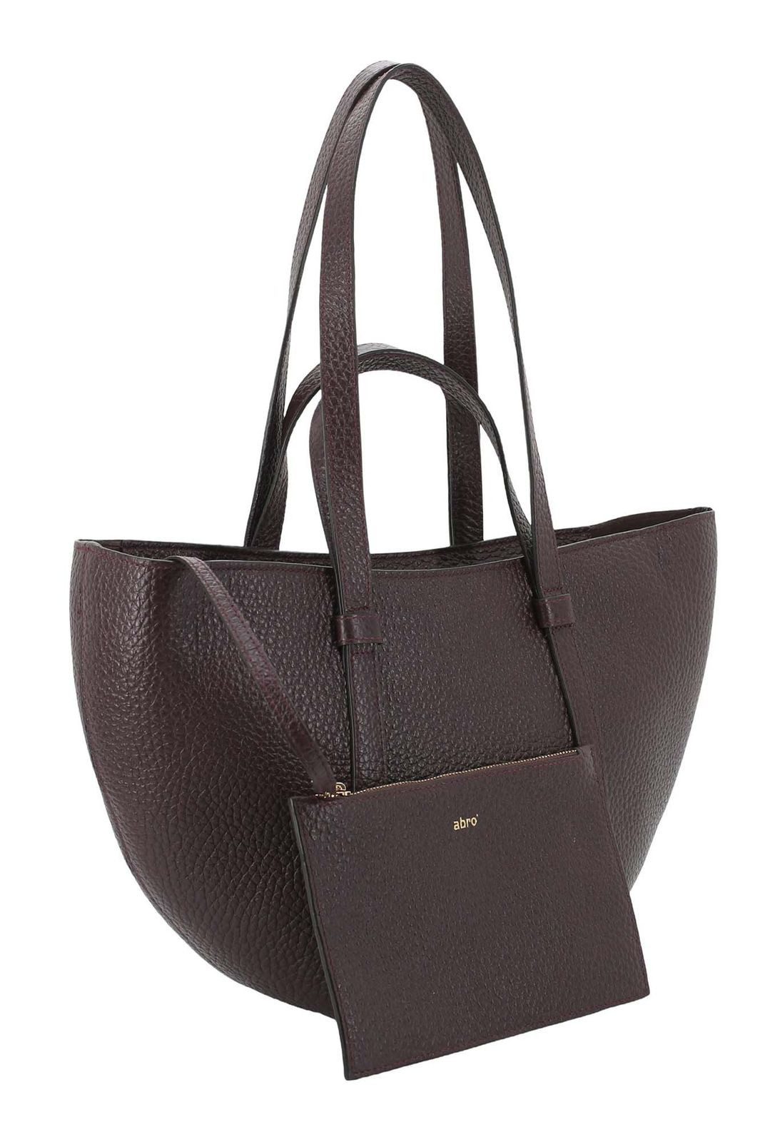 Abro Schultertasche Shopper Cosmo (Set, 2-tlg), aus echtem Leder