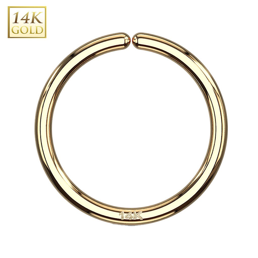 Taffstyle Nasenpiercing 14K Echt Gold Tragus Septum Ohr Piercing Ring Gelbg günstig online kaufen