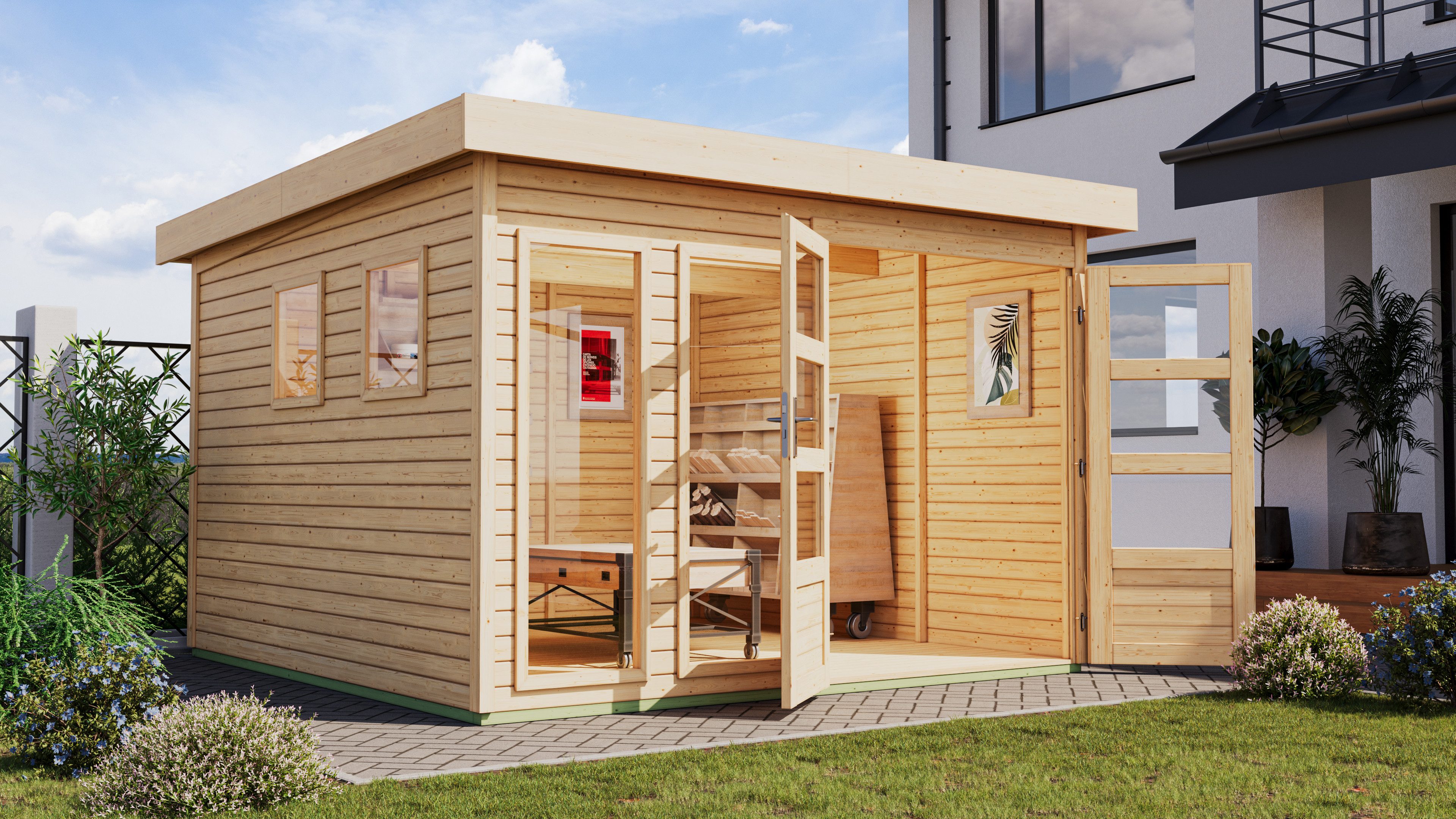 KONIFERA Gartenhaus Pentus 6, BxT: 302x306 cm