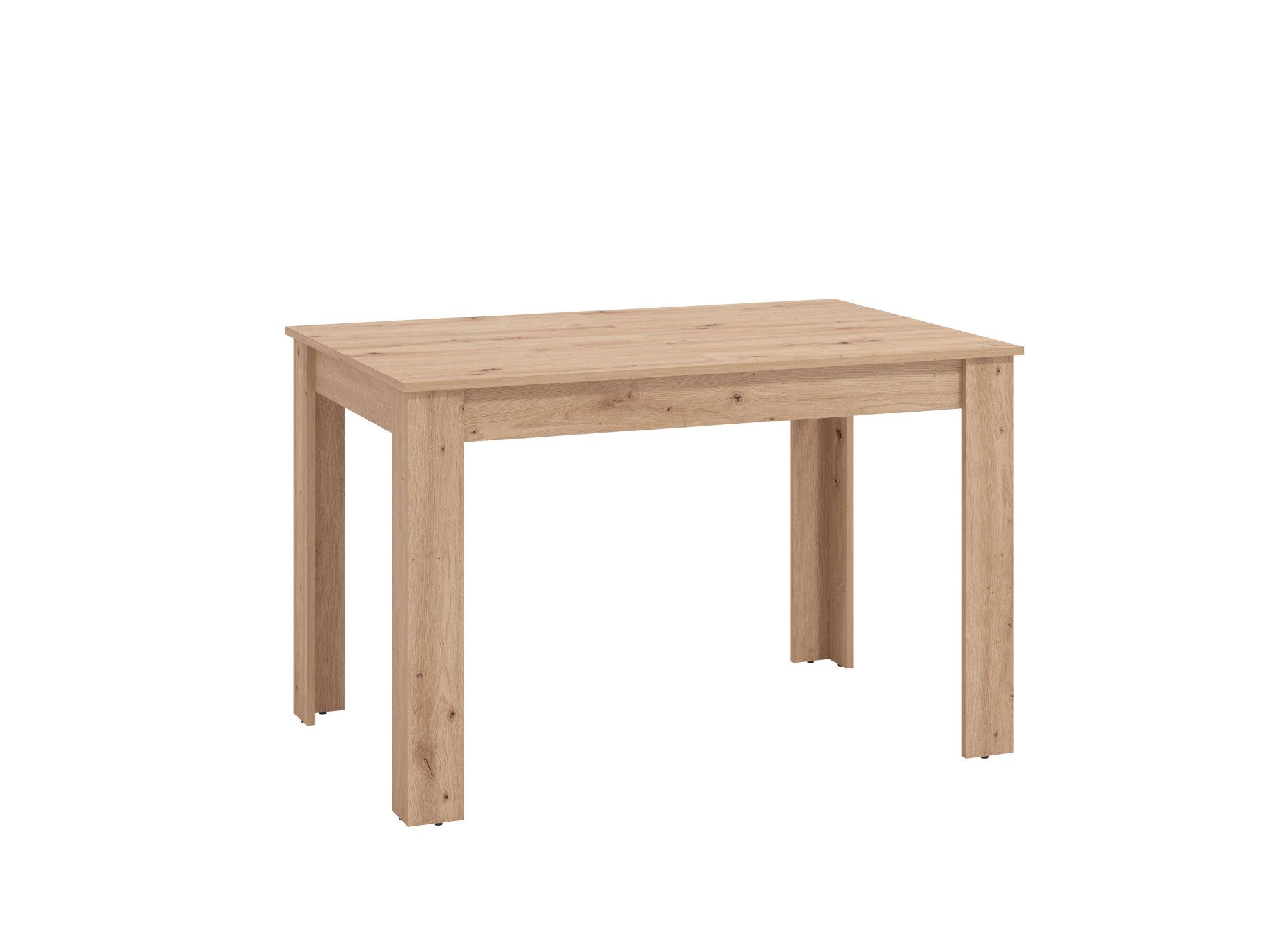 OTTO home Esstisch Hamar Esszimmertisch 120x80, Weiß oder Eiche Holz Küchentisch, Verlängerbar durch Einlegeplatte, max. Breite 160 cm