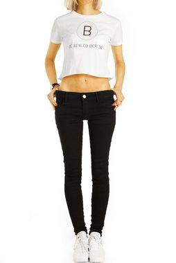 be styled Low-rise-Jeans Low Waist Jeans Hose hüftige Röhrenjeans Hüftjeans - Damen - j2e mit Stretch-Anteil, 5-Pocket-Style