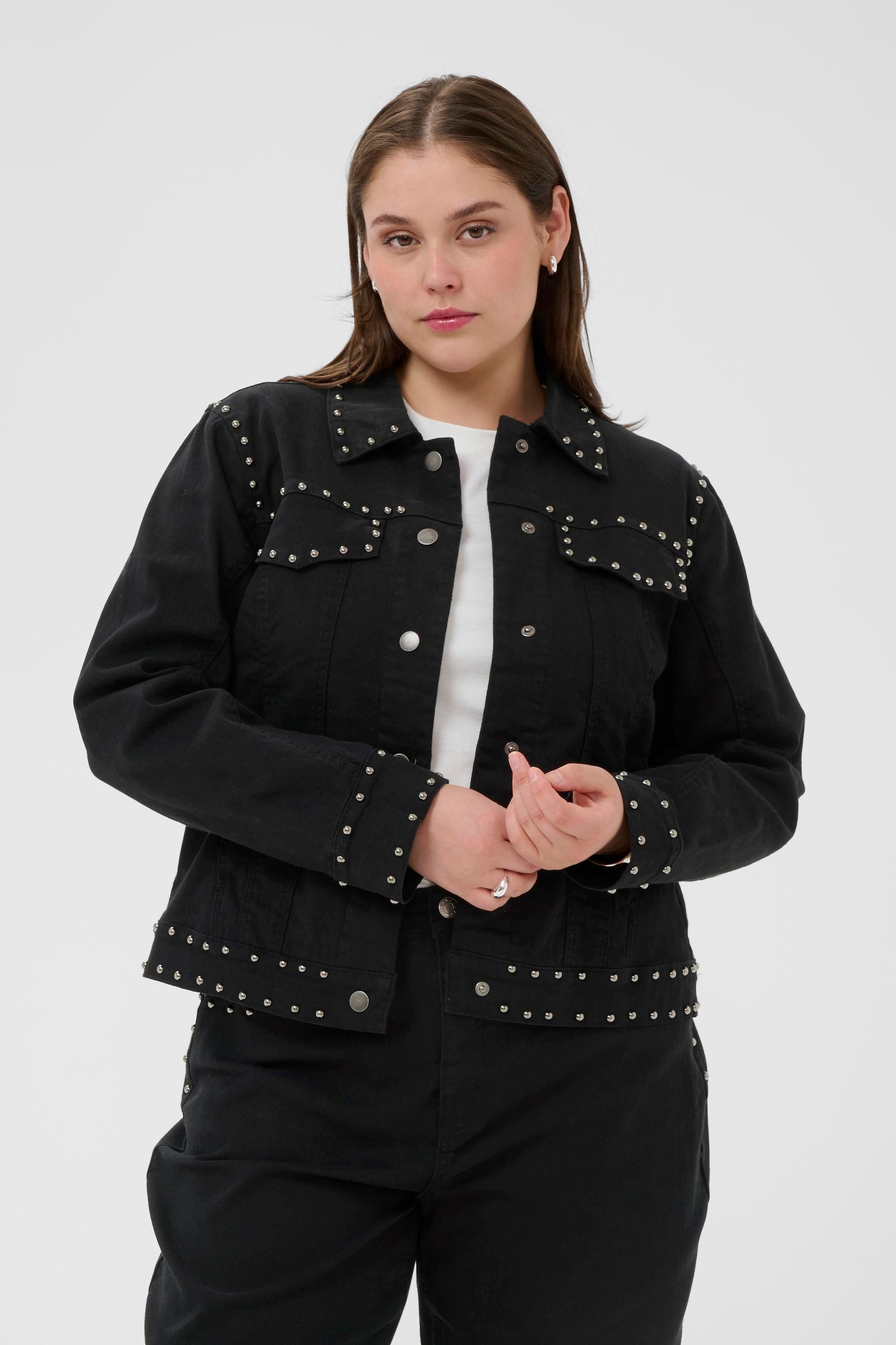 KAFFE Curve Wintermantel Jacke KCbrenn Große Größen