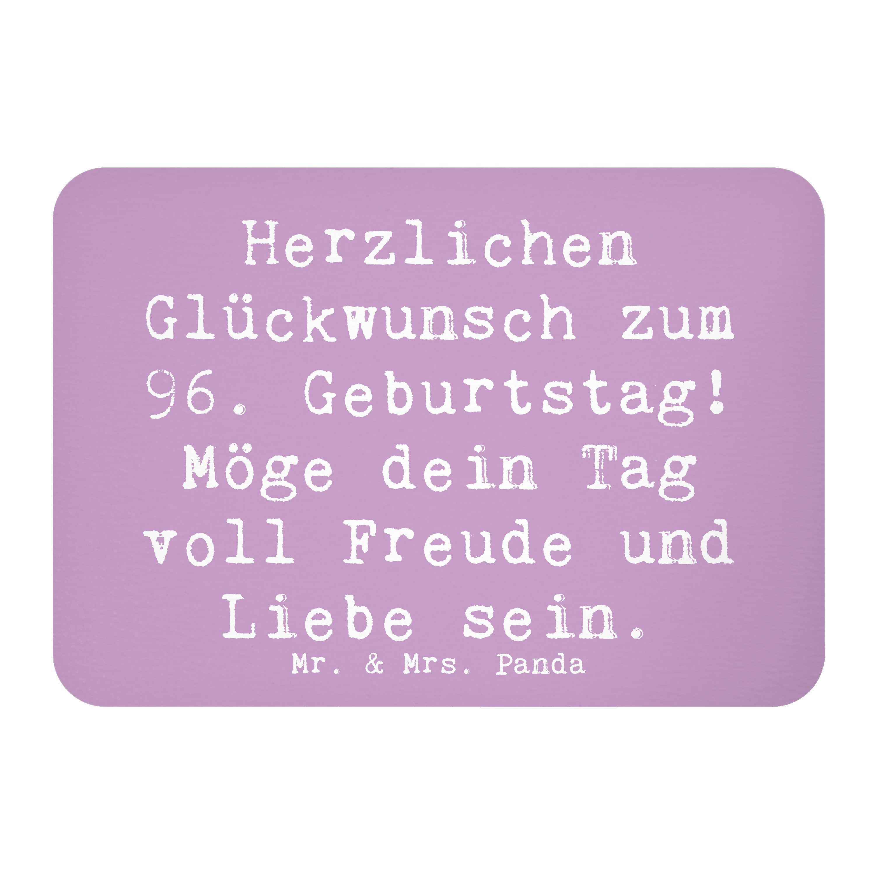Magnet Spruch 96. Geburtstag Freude - Lavendeltraum - Geschenk, Herzlichen G