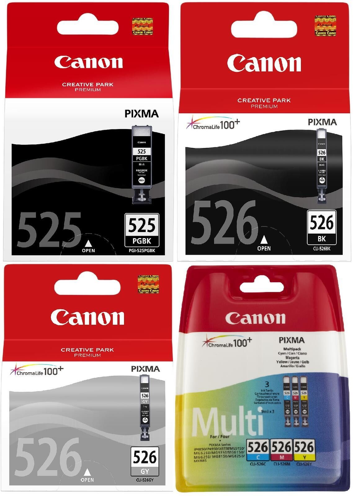 Canon Canon CLI-526 + PGI-525 Druckerpatronen 6erMultipa Tintenpatrone