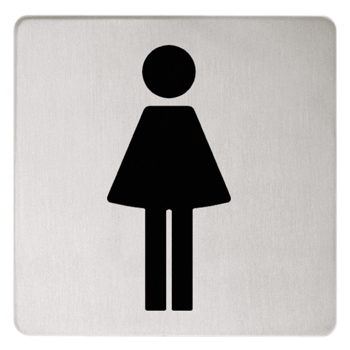 Keuco Metallschild Plan, Türschild, Edelstahl, WC-Schild, Damen, Symbol, Edelstahl
