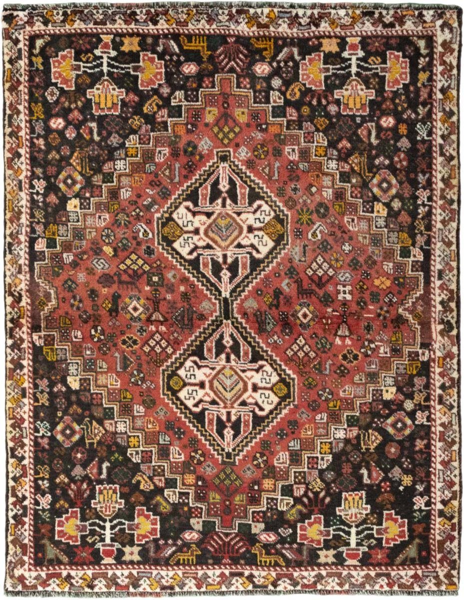 Orientteppich Shiraz 122x161 Handgeknüpfter Orientteppich / Perserteppich, Nain Trading, rechteckig, Höhe: 10 mm