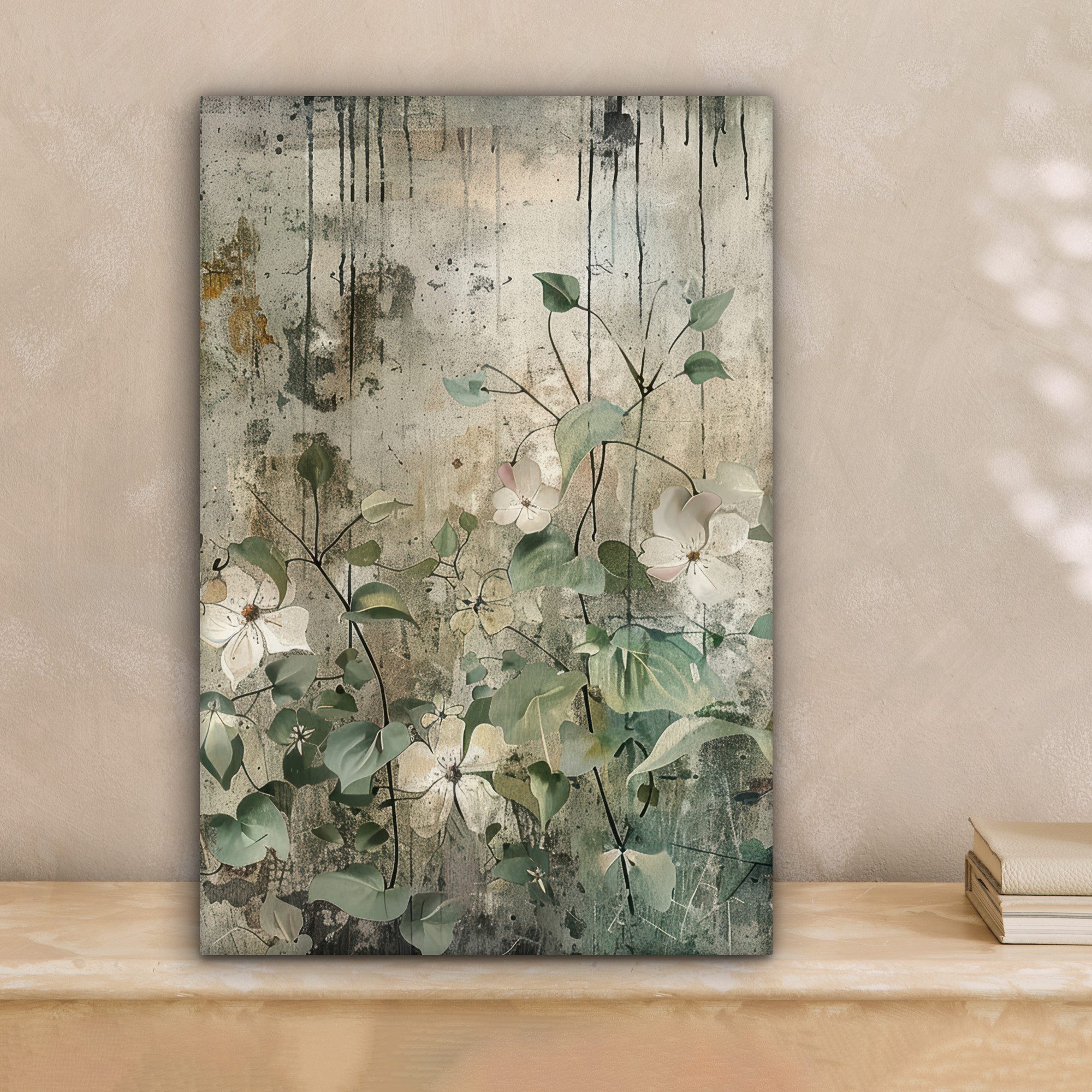 OneMillionCanvasses® Leinwandbild Blumen - Blätter - günstig online kaufen