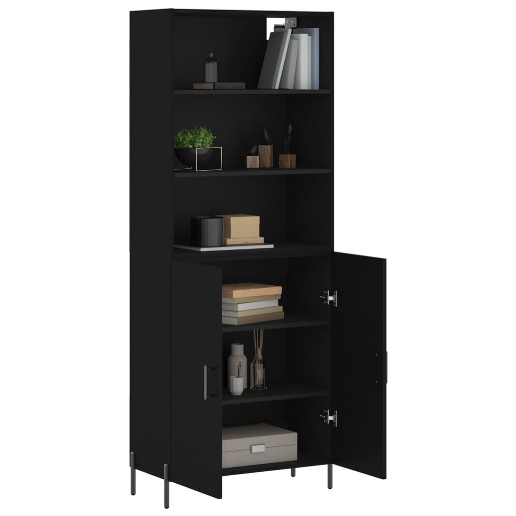 vidaXL Kleiderschrank Regal Highboard 69,5x34x180 cm Holzwerkstoff Schrank Schwarz