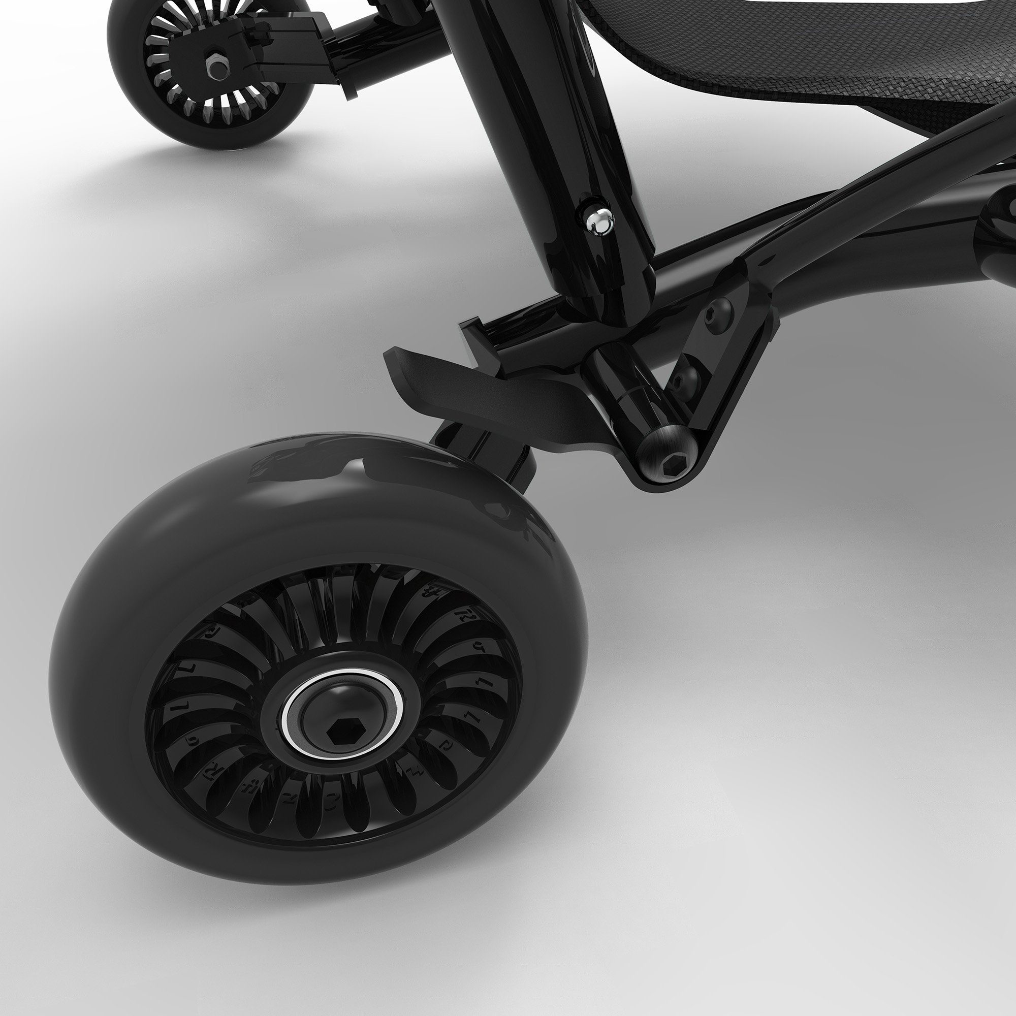 EzyRoller Dreiradscooter bis Kinderfahrzeug Dreiradscooter Jahre 4 X, Kinder Classic für Funfahrzeug 14 ab schwarz