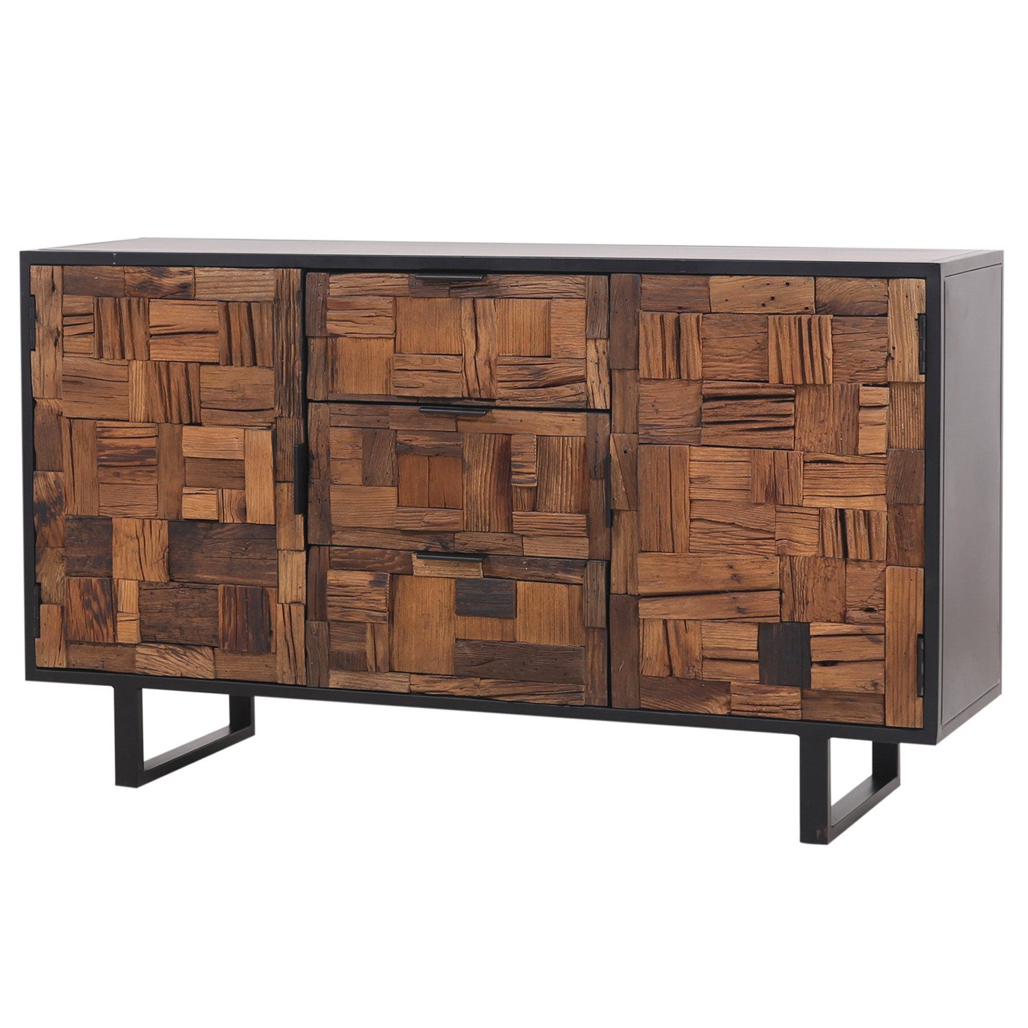 Marrakesch Orient & Mediterran Interior Sideboard Industrial Sideboard Adaline modern aus Massivholz Möbel massiv 157 cm (1 St), Handarbeit