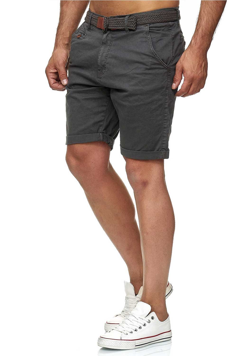 INDICODE Shorts Herren kurze Hose mit Gürtel - Conor - Aus Baumwolle - Regular Fit Freizeithose - Sportlich eleganter Look - Bequemes Stretch Material – Bild 2 von 4