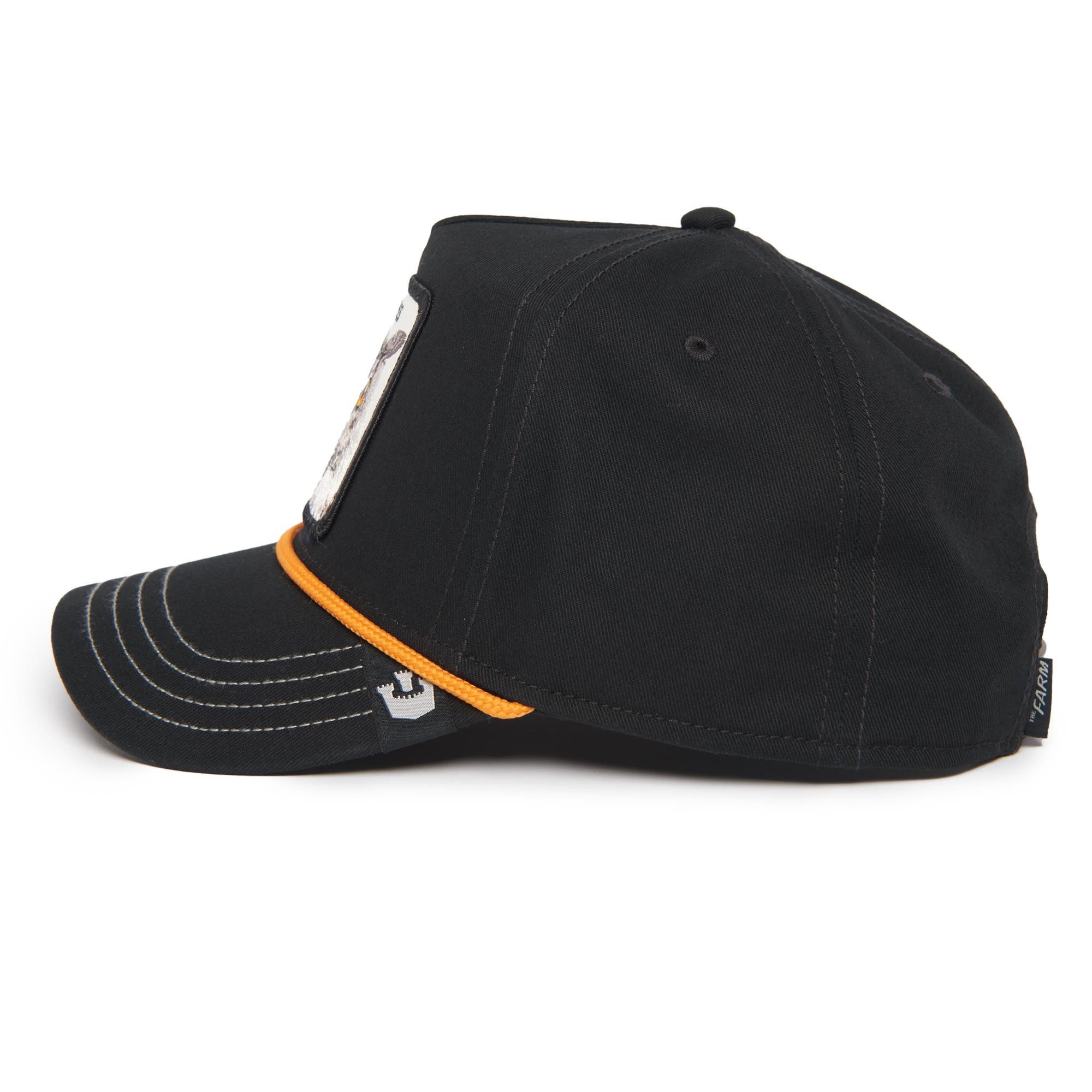 GOORIN Bros. Trucker Cap Goorin Bros. Wise Owl 100 ALL OVER CANVAS Snapback Cap - Black (Basecap, Basecap, Trucker Kappe, Full Trucker) Kordel zwischen Schirm und Krone