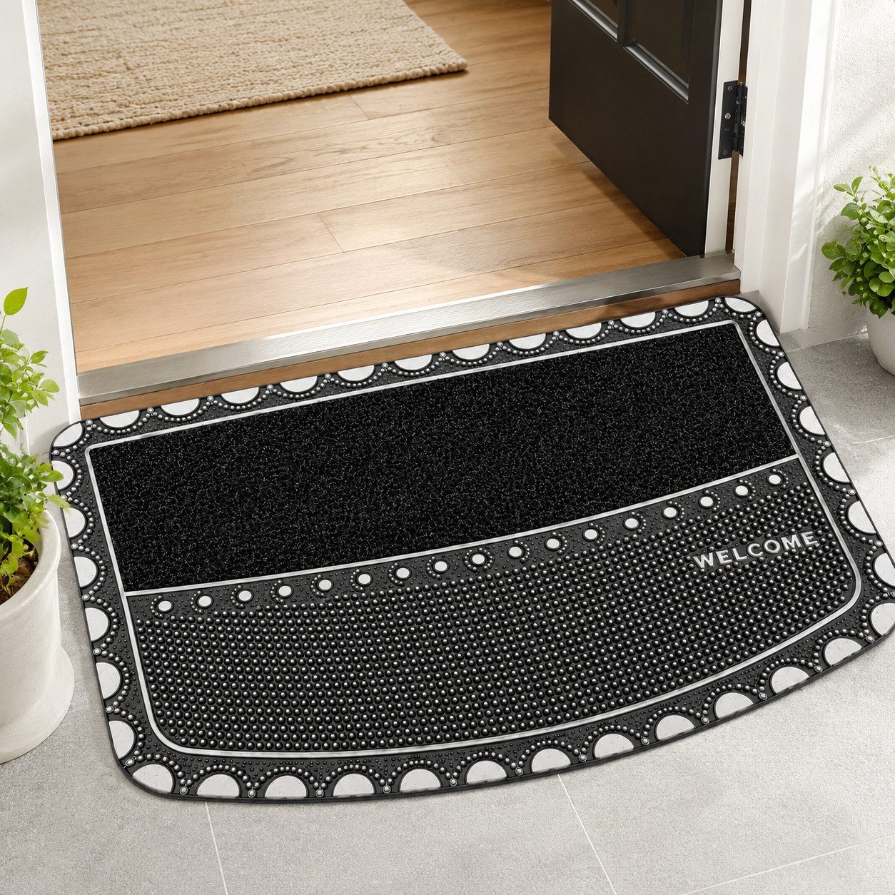 Forrlite Fußmatte Fußmatte 45 x 70 cm, dekorative Welcome Türmatte rutschhemmend, Schmutzfangmatte für Haustür,Flur,Balkon&Terrasse für Innen und Außen