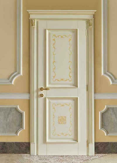 JVmoebel Zimmertür, Innentüren Barock Rokoko Maßanfertigung mit Zarge Klassische Holz