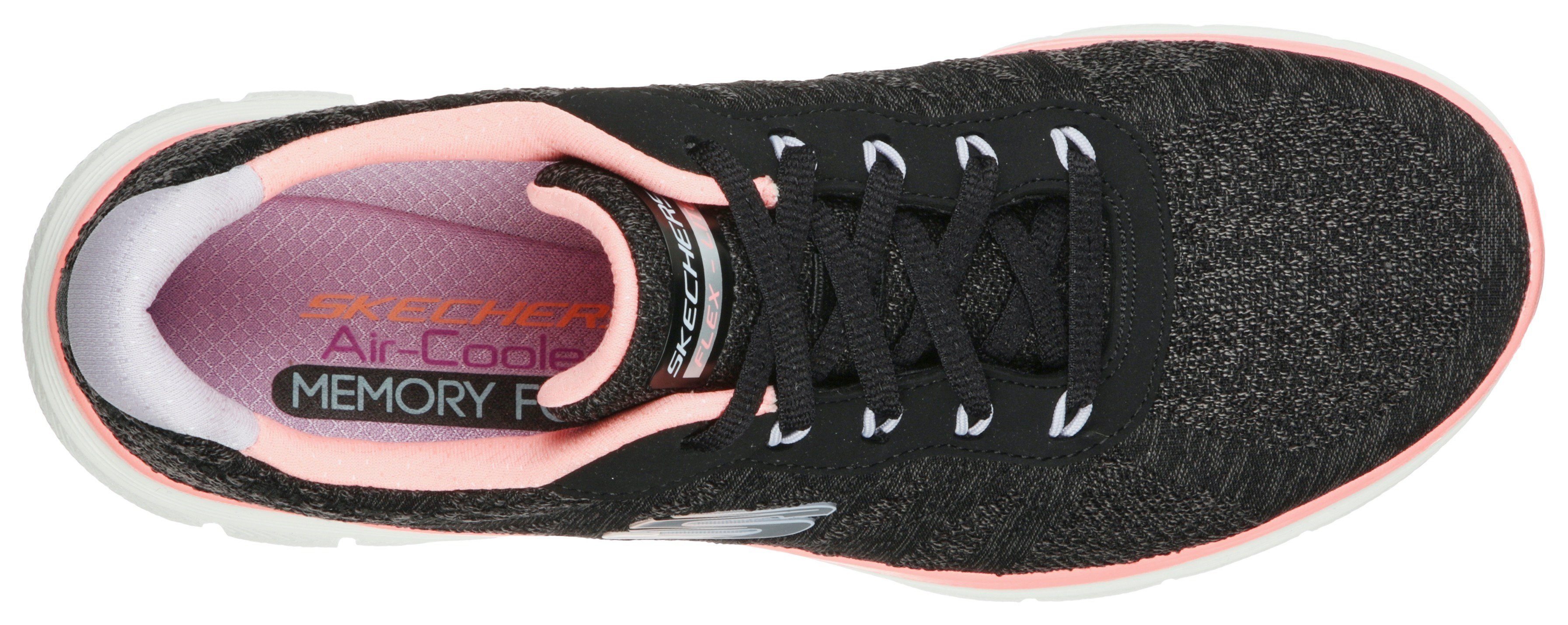 Skechers Memory FRESH Sneaker Air APEEAL schwarz-koralle MOVE 4.0 mit FLEX Cooled Foam