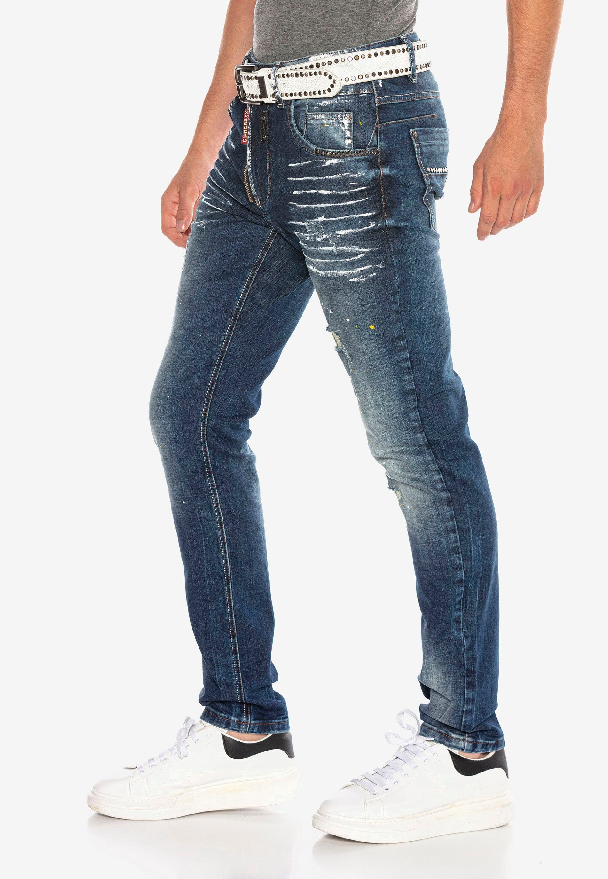 mit Jeans Bequeme Used-Elementen Baxx Cipo & trendigen