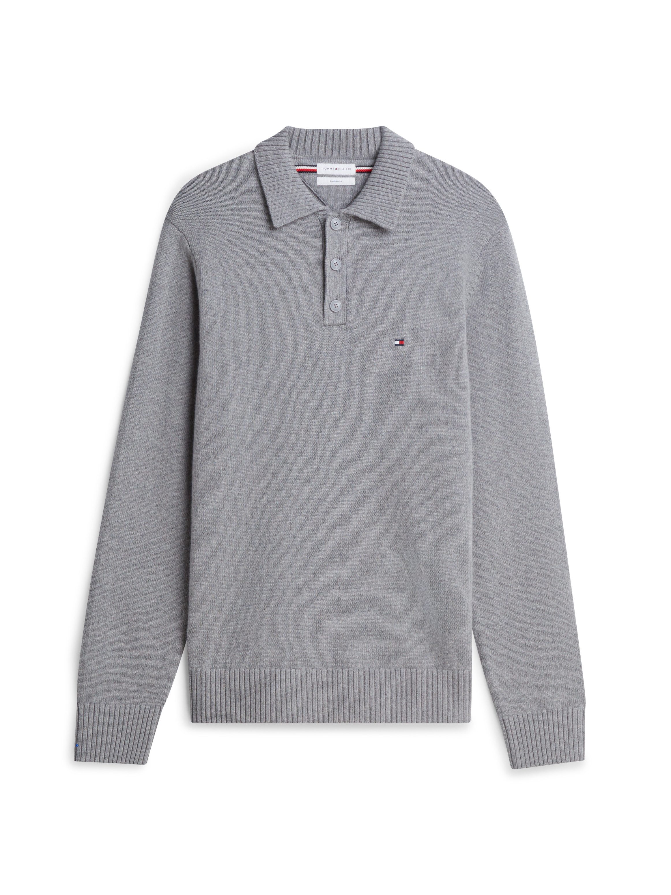 Tommy Hilfiger Polokragenpullover LAMBSWOOL LS POLO aus reiner Lammwolle – Bild 5 von 5