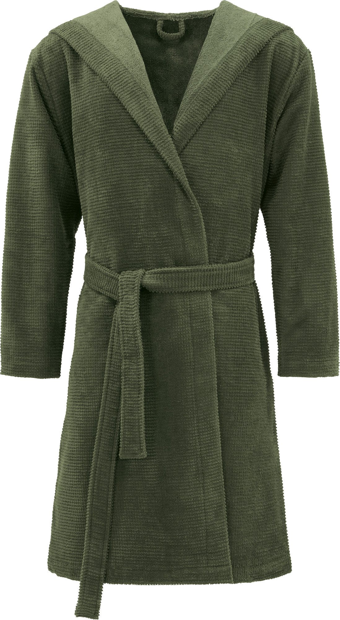 Erwin Müller Bademantel Unisex-Bademantel "Schwanau", Kurzform, mit Kapuze, günstig online kaufen