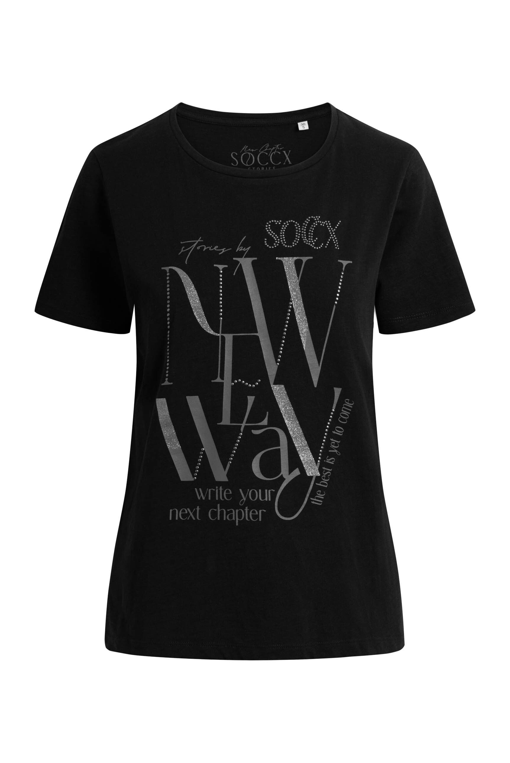 SOCCX Rundhalsshirt aus Baumwolle günstig online kaufen