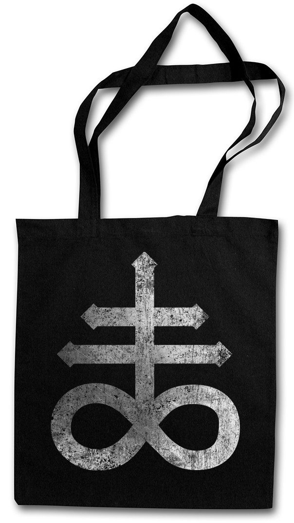 Beuteltasche Leviathan Cross Stofftasche Kreuz SulSymbol Pentagram 666 Sign Double