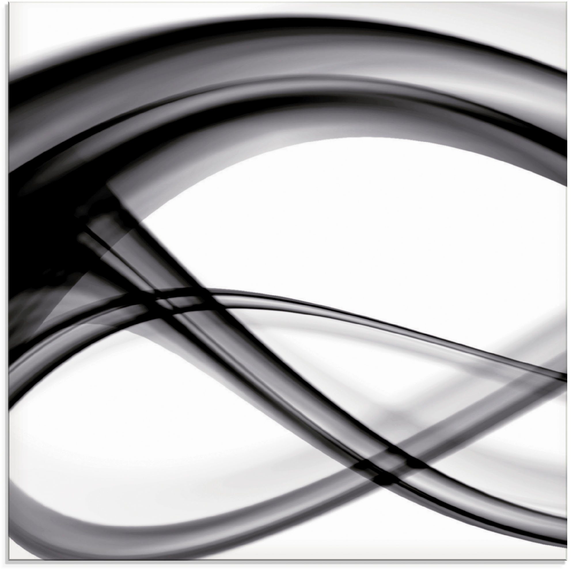 Artland Glasbild Abstrakte Komposition, Gegenstandslos (1 St), in verschiedenen Größen schwarz