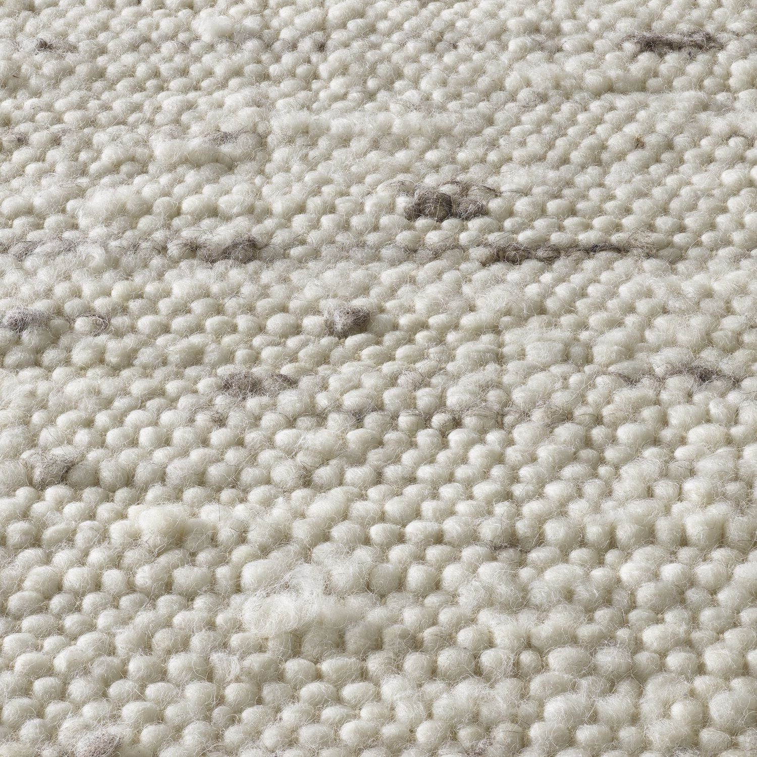 TaraCarpet Wollteppich TaraCarpet Handwebteppich Oslo, rechteckig, Höhe: 10 mm, Schurwolle Handgewebt h.grau meliert Wohnzimmer Schlafzimmer 070x130