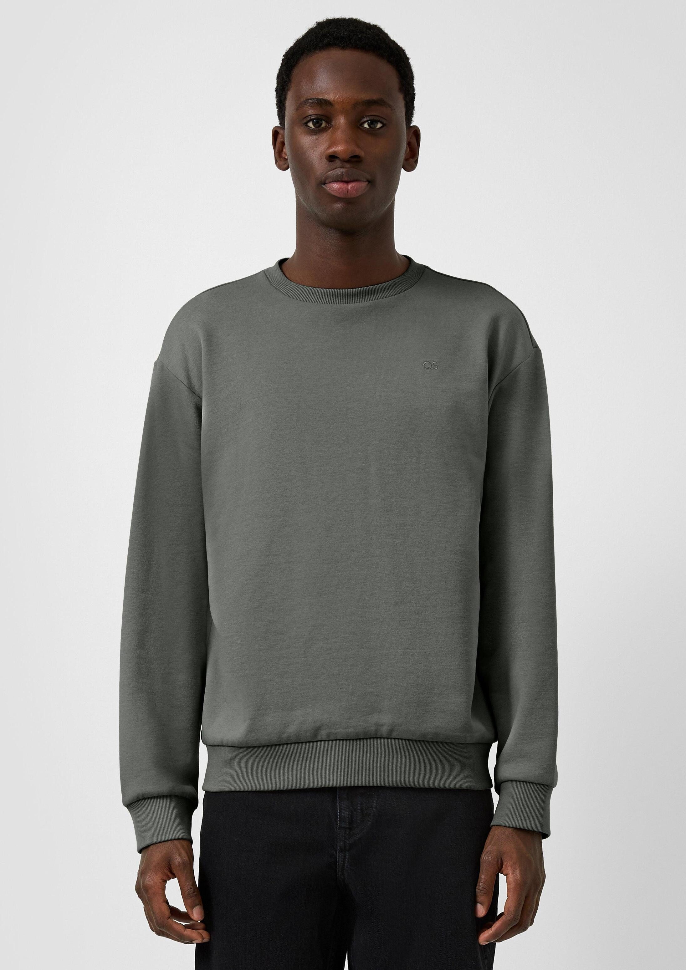 QS Sweatshirt Sweatshirt Sweatshirt mit Logo-Stickerei