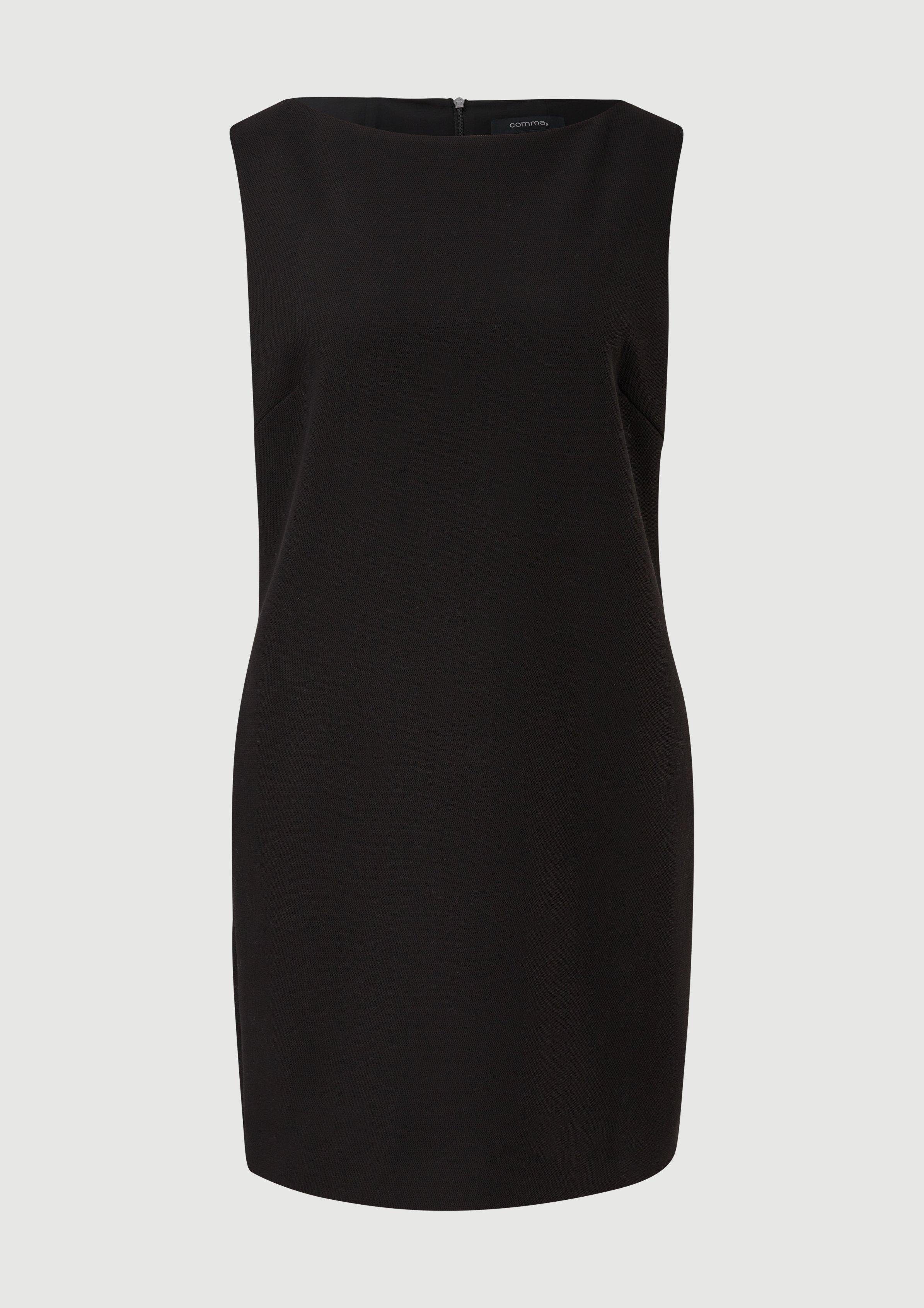 Kleid Piquéstruktur Comma mit Minikleid schwarz