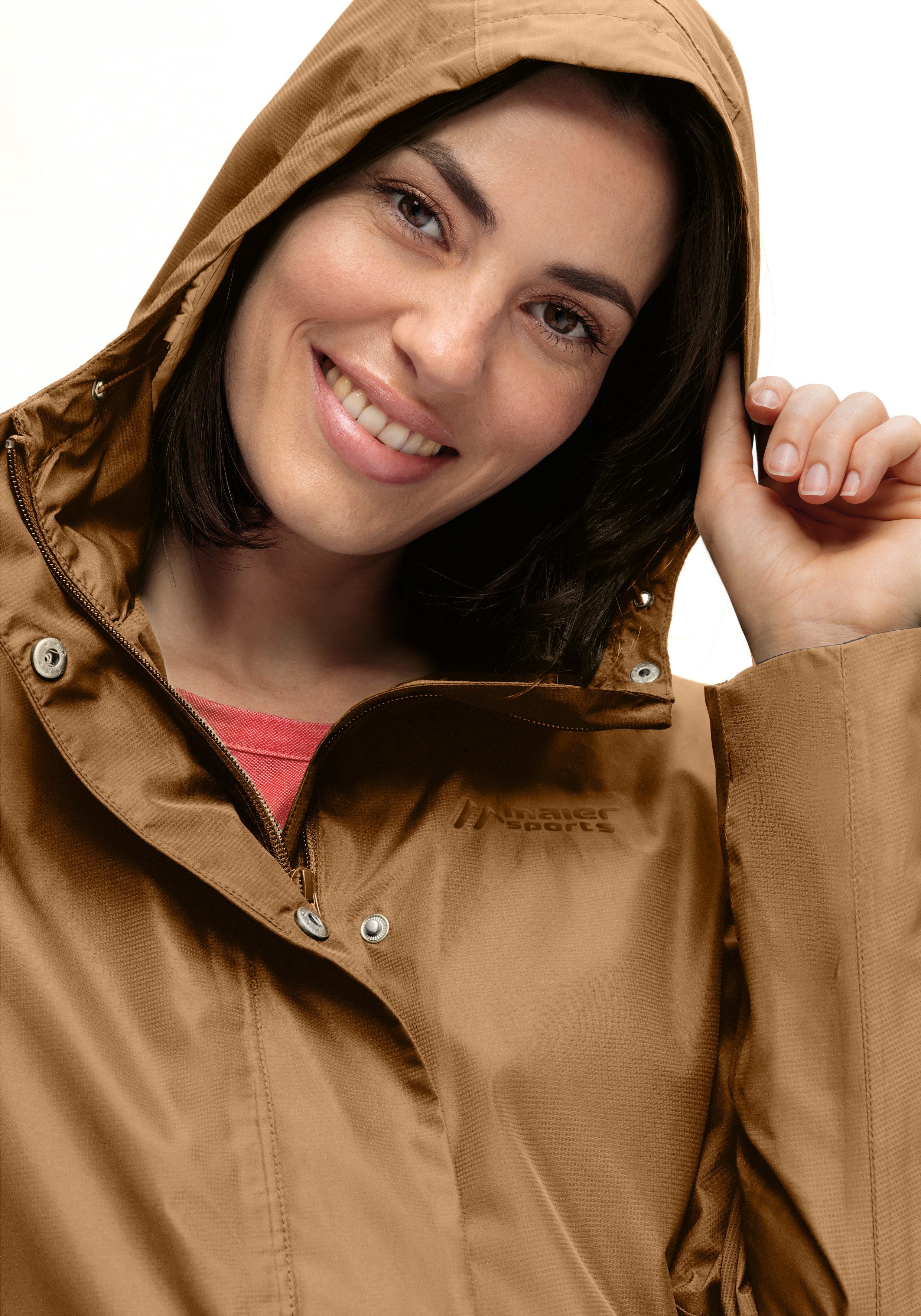 Maier Sports Allwetterjacke Da-Jacke mTEX Brocken Long W für Sport, Outdoor und Freizeit, wasserdicht, winddicht