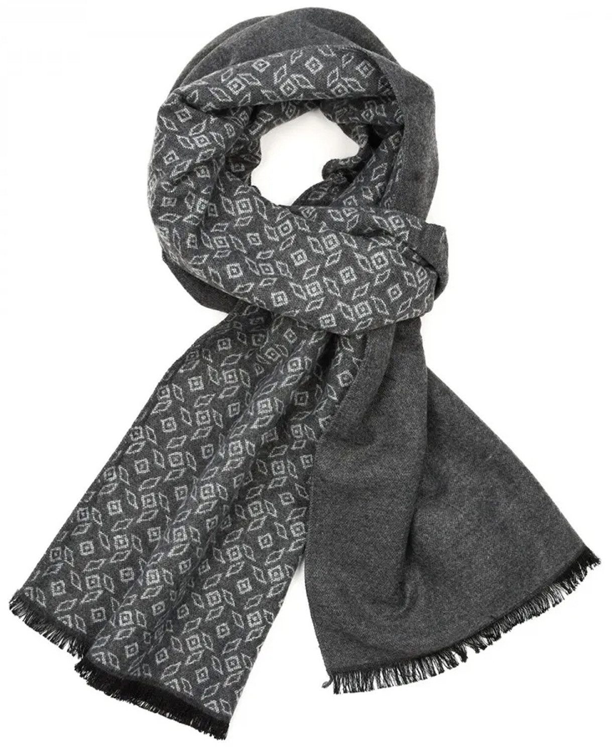 chic4home Schal Classic Edge, (1-St. 1-teilig), klassischer Herren Schal beidseitig tragbar Muster oder uni