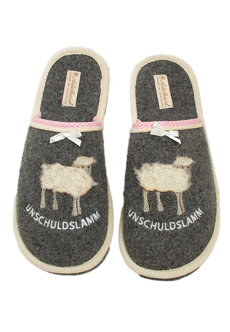 ADELHEID Unschuldslamm Filzpantoffel Pantoffel