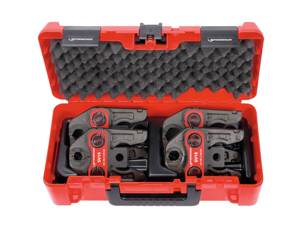 Rothenberger Werkstattpresse Standard SV15-18-22-28, Set, 5-tlg., im Koffer