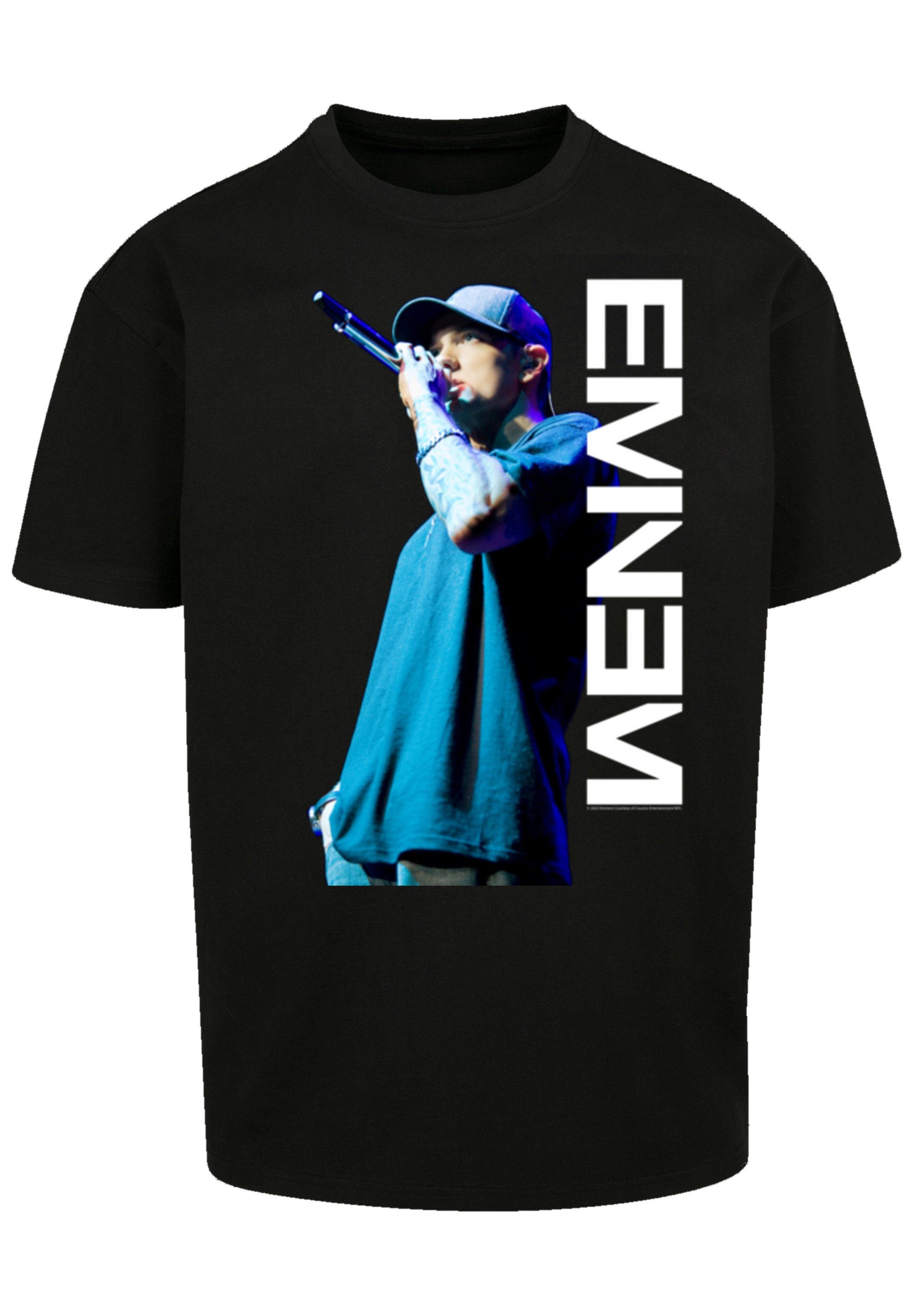 Hip Eminem F4NT4STIC Musik Music T-Shirt Qualität, Premium Pose Mic schwarz Hop Rap