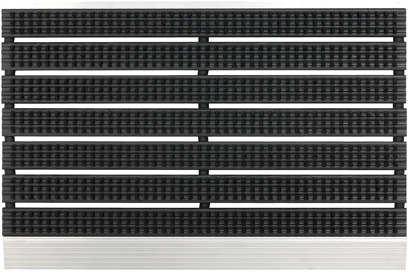 ASTRA Fußmatte Super Brush, rechteckig, Höhe: 28 mm, Türmatte, Eingansbereich, Aluminium, rutschfest