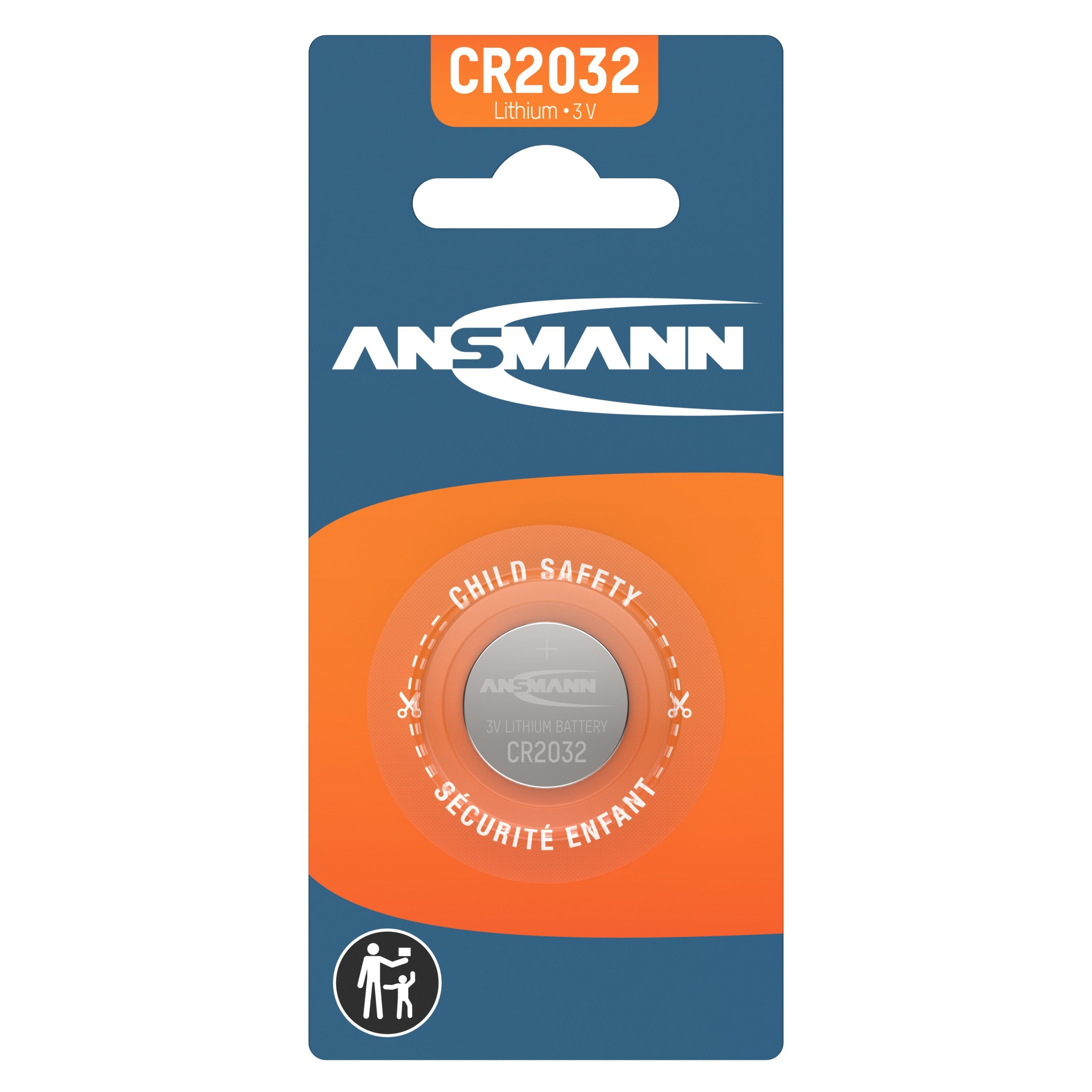 ANSMANN® ANSMANN Lithium Knopfzelle CR2032 Knopfzelle