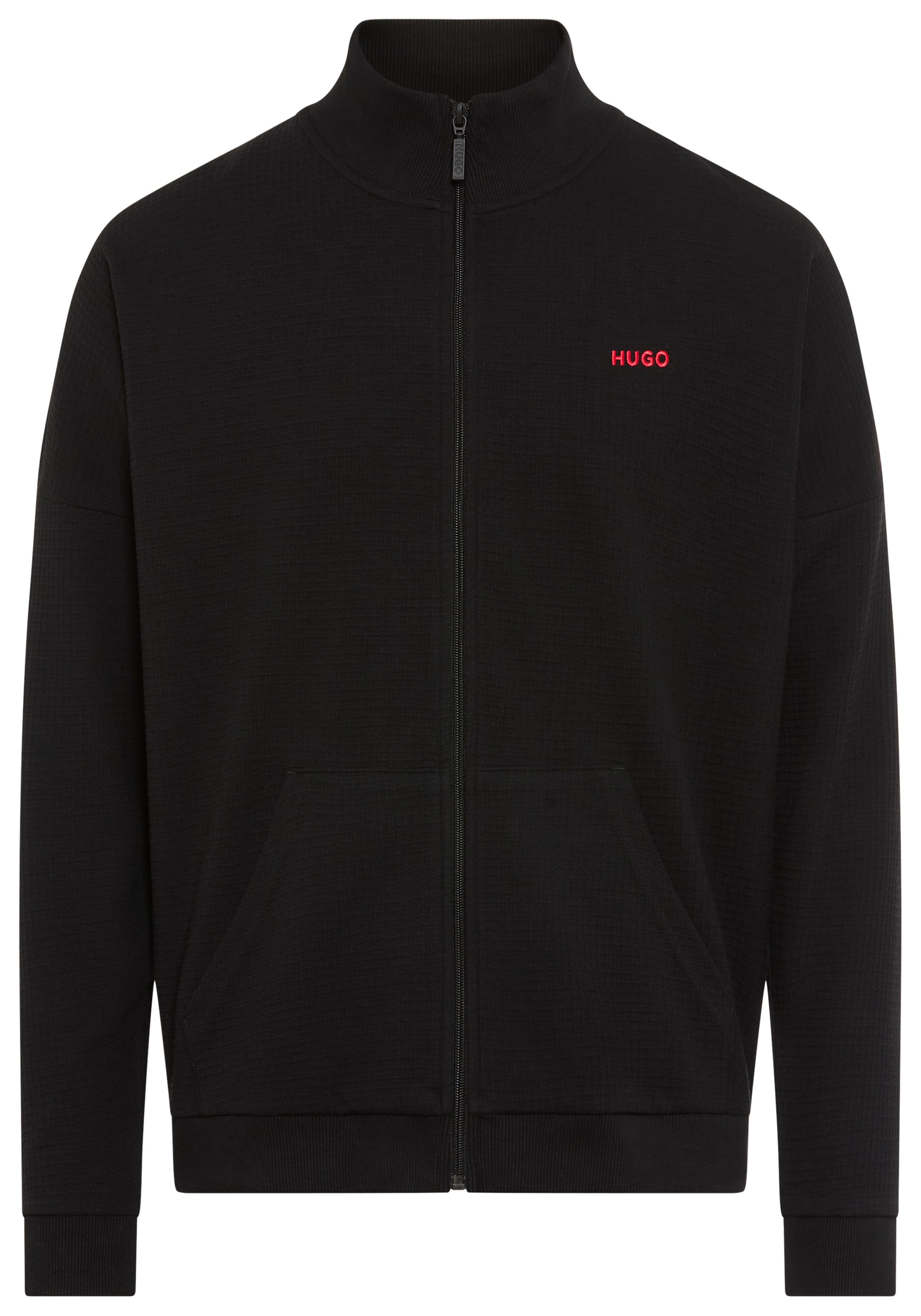 HUGO Sweatjacke mit Stehkragen, mit feiner Struktur günstig online kaufen