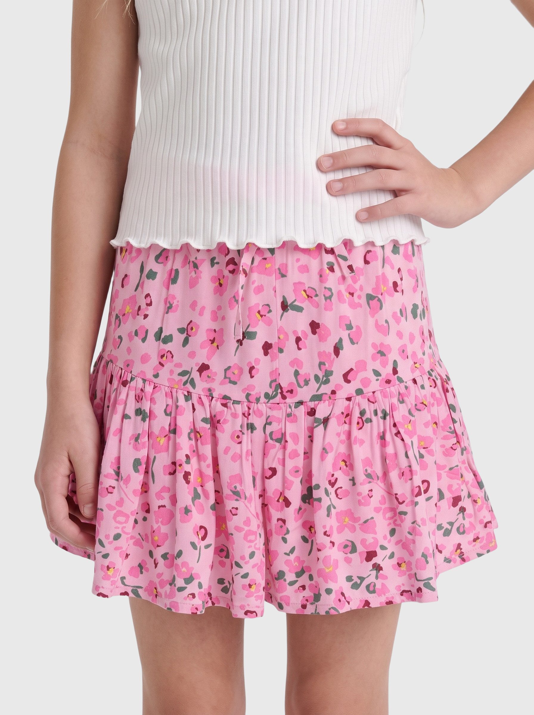 KIDS ONLY Volantrock KOGZALINA LIFE SKORTS PTM im sommerlichen Alloverprint von KIDS ONLY