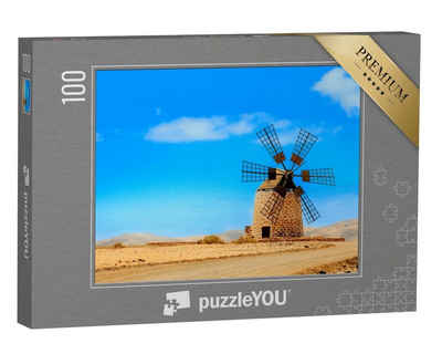 puzzleYOU Puzzle Alte Windmühle von Tefia, Fuerteventura, Spanien, 100 Puzzleteile, puzzleYOU-Kollektionen Spanien