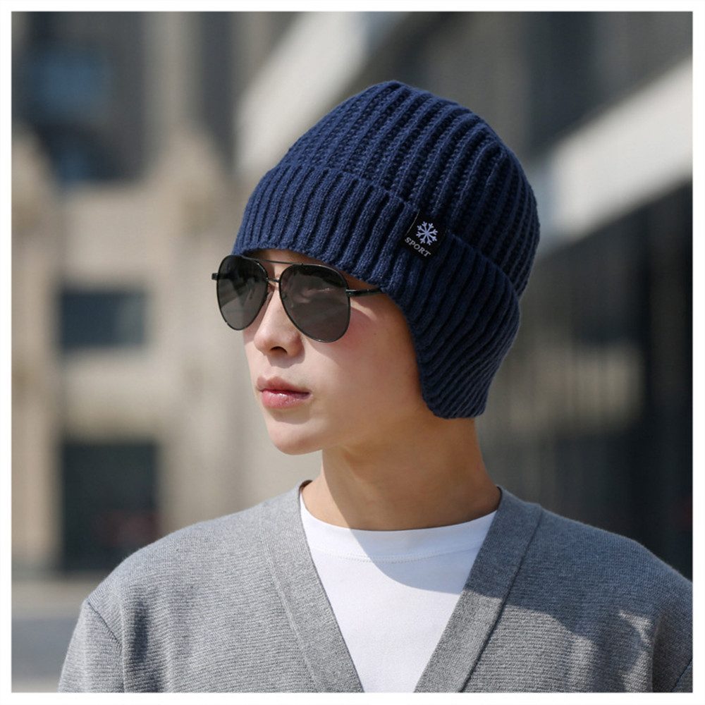 Cachito Strickmütze Wintermütze Halswärmer Set für Herren Damen Beanie Strickmütze mit Wollfutter und Ohrklappen, Warme Loop Schal