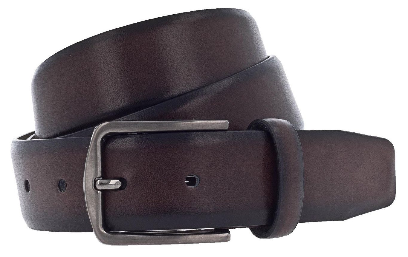 Ledergürtel V4575 Dunkelbraun Herren Anzugsgürtel