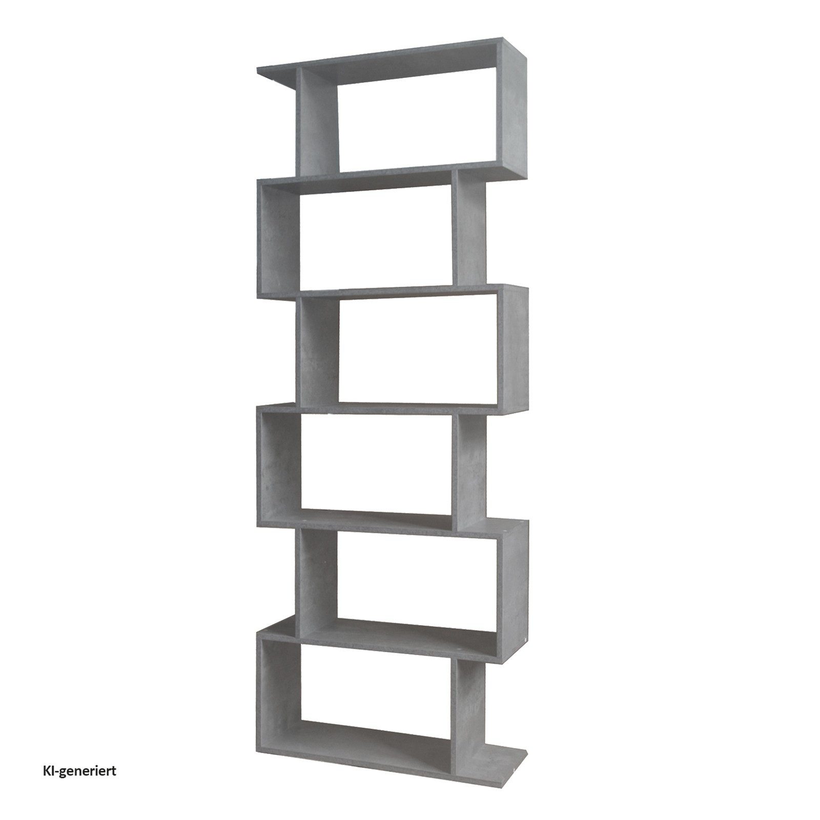 HTI-Living Bücherregal Regal 70x189 Thekla Beton, Stück 1-tlg., Standregal mit 6 Fächern Raumteiler