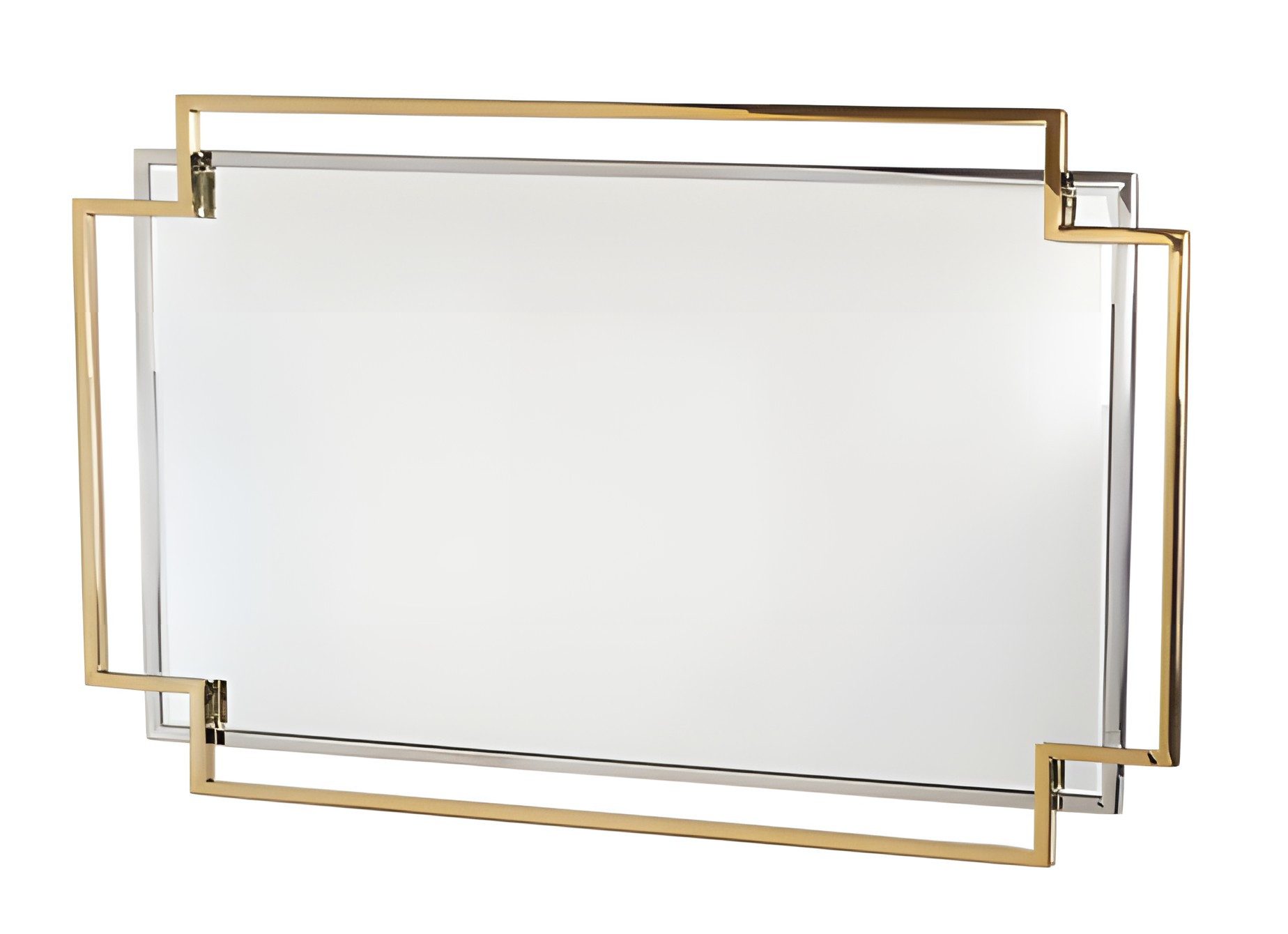 Xlmoebel Wandspiegel Goldener Wandspiegel aus Glas in eleganter Optik (1-St), Made in Europa