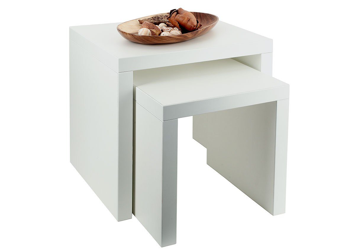Levandeo® Couchtisch, 2 Satztisch Weiß Deutsche günstig online kaufen