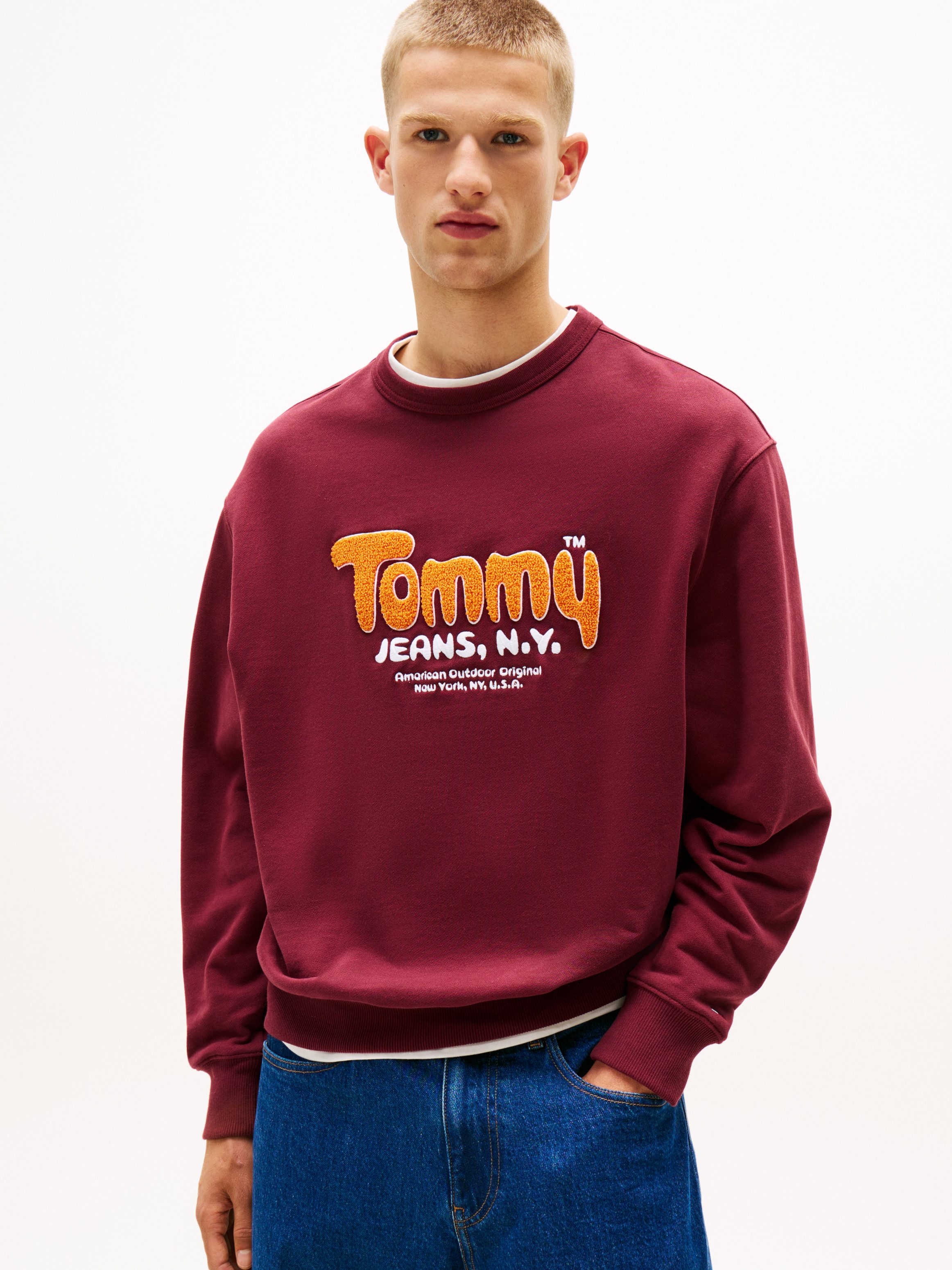 Tommy Jeans Sweatshirt BOUCLE Relaxed fit mit Rundhalsausschnitt günstig online kaufen