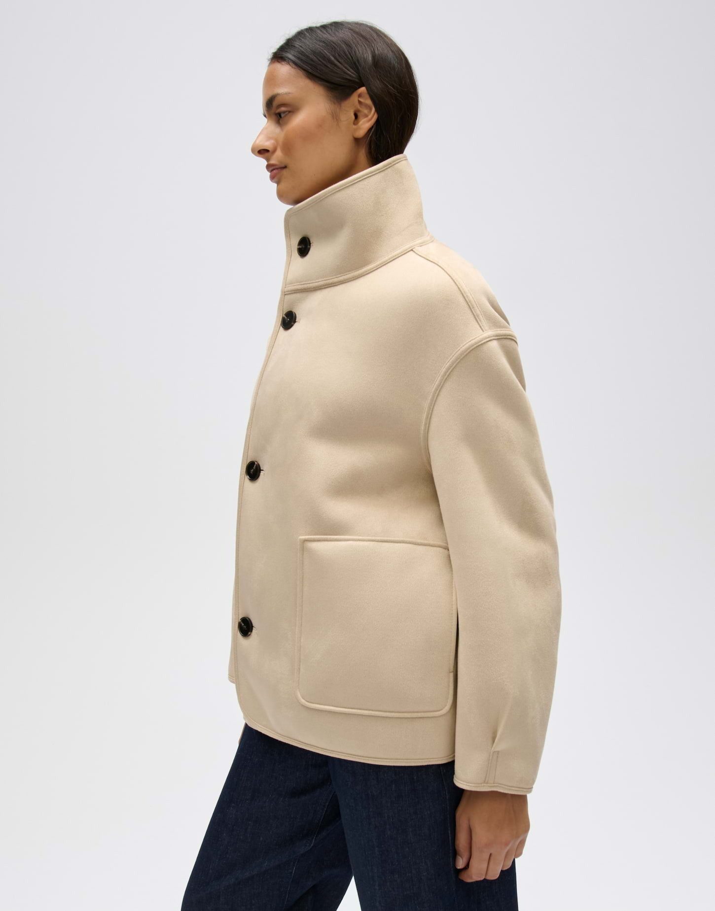 OPUS Winterjacke Haella aus weichem Teddyplüsch Gerader Schnitt mit Stehkragen und zwei Tragevarianten – Bild 5 von 5